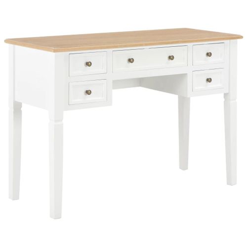 Bureau Blanc 109,5 X 45 X 77,5 Cm Bois