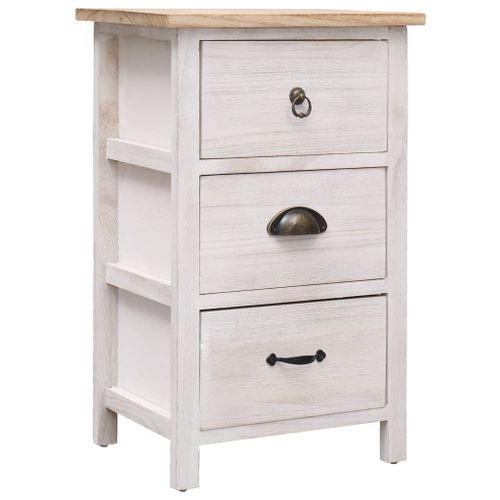 Armoire Latérale 35 X 25 X 57 Cm Bois De Paulownia