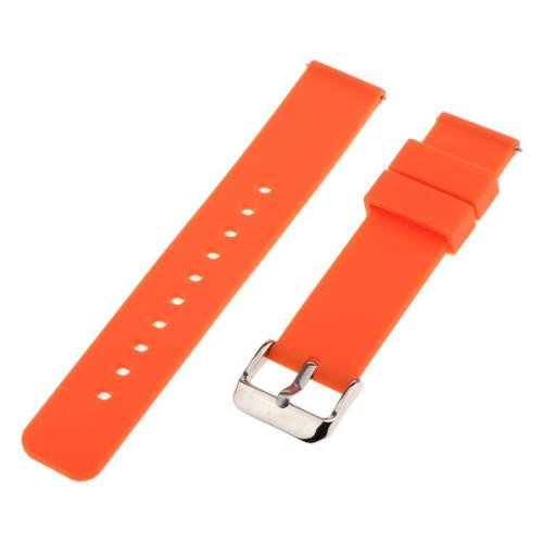 Bracelet De Montre En Silicone Souple Ajustable Homme Et Femme 18mm Orange