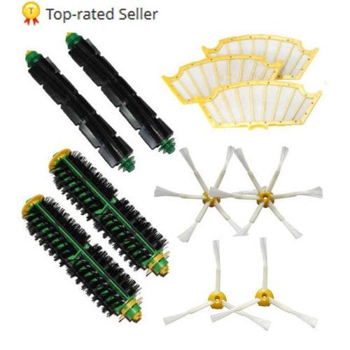 Kit de filtre pour iRobot Roomba 500 série 520 530 540 550 560, avec poils et brosse de batteur Flexible, haute qualité