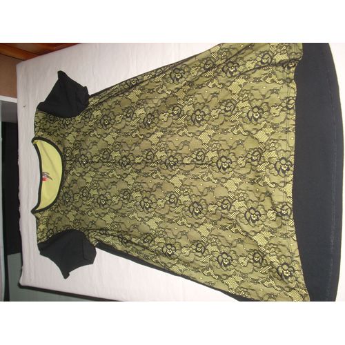 Tunique Noire Dentelle Orchestra Taille 14 Ans Neuve