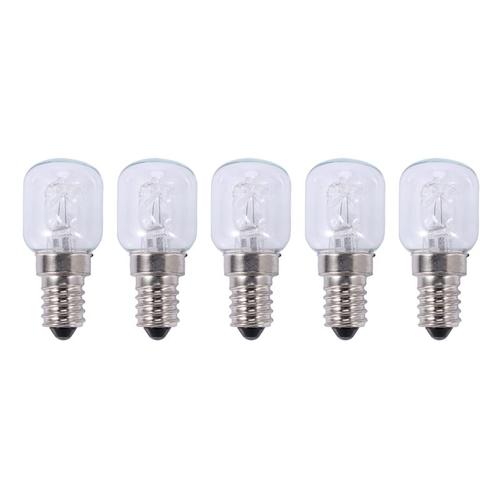 Ampoule halogène pour four à bulles en Quartz, 5 pièces, E14, 500 V, 25W, haute température 250 degrés