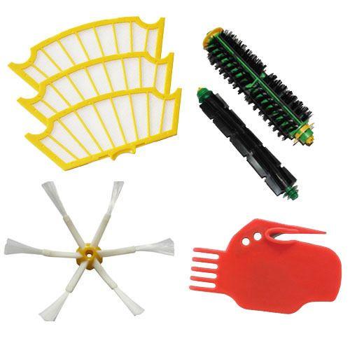 Kit d'outils de filtre à bras pour aspirateur iRobot Roomba série 500, brosse de batteur Flexible, 520 530 540 550 560