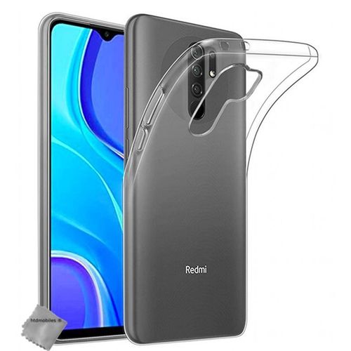 Housse Etui Coque Silicone Gel Fine Xiaomi Redmi 9 + Verre Trempe - Transparent Tpu