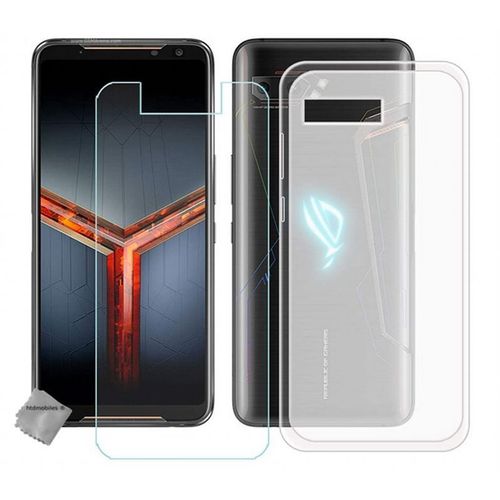 Housse Etui Coque Pochette Silicone Gel Fine Pour Asus Rog Phone Ii Zs660kl + Film Ecran - Blanc Transparent