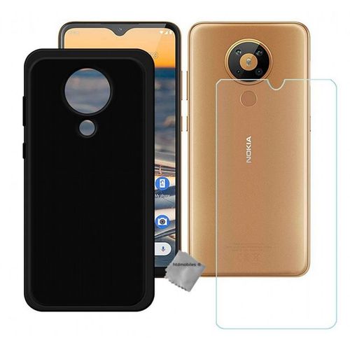 Housse Etui Coque Pochette Silicone Gel Fine Pour Nokia 5.3 + Film Ecran - Noir