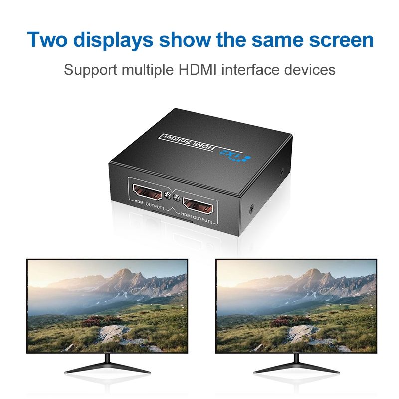Rpartiteur HDMI 1x2 par 1 Port vers 2 crans HDMI, duplicat... - 4