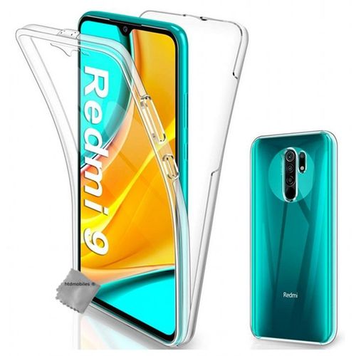 Housse Etui Coque Silicone Gel 360 Integrale Pour Xiaomi Redmi 9 + Verre Trempe - Transparent