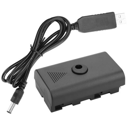 Batterie factice de coupleur cc + câble USB 5V pour Sony NP F550 F570 F770 F750 F970 F990 avec câble USB
