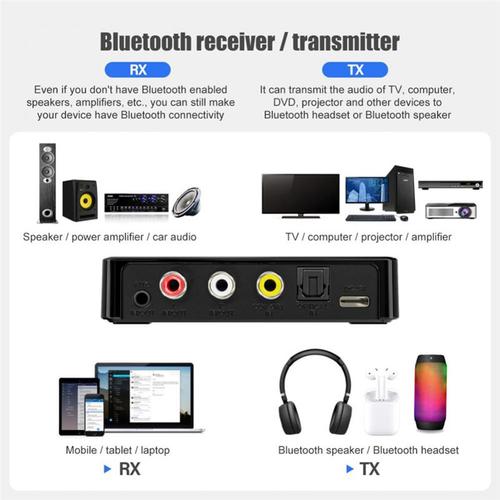 Transmetteur récepteur Bluetooth 5.0, NFC, stéréo, prise Jack RCA optique, sans fil, appel mains libres, adaptateur Audio pour télévision, 3.5Mm