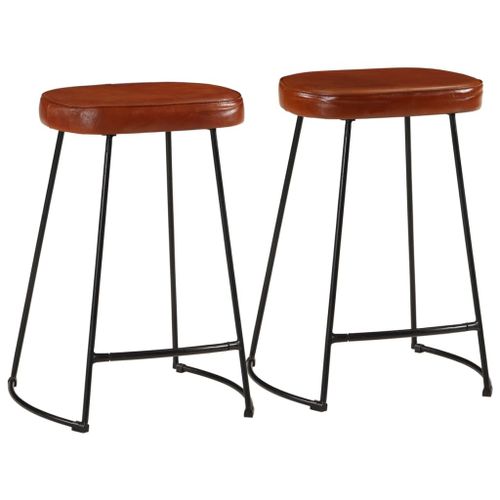 Vidaxl Tabourets De Bar Lot De 2 Marron Foncé 41x29x62 Cm