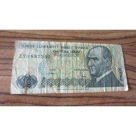 Turquie = Billet De 10 Lirasi, Année 1970, N° E70887340