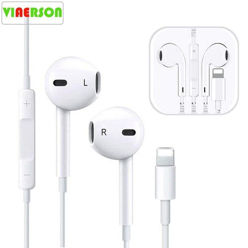 Écouteur Original officiel pour iPhone 7 8 Plus X XS Max dans l'oreille écouteur stéréo avec Microphone pour foudre iPhone Sport écouteurs