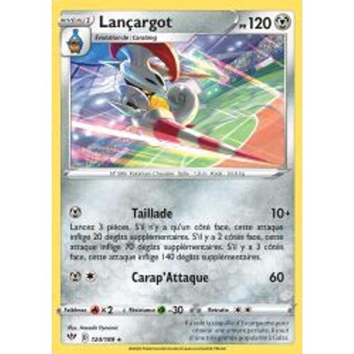 Carte Pokemon - Lançargot - 124/189 - Rare - Épée Et Bouclier 3 Ténèbres Embrasées