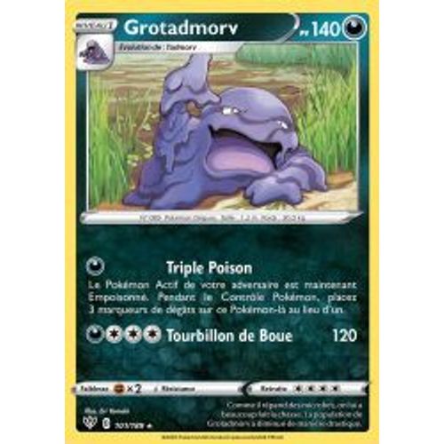 Carte Pokemon - Grotadmorv - 101/189 - Rare - Épée Et Bouclier 3 Ténèbres Embrasées