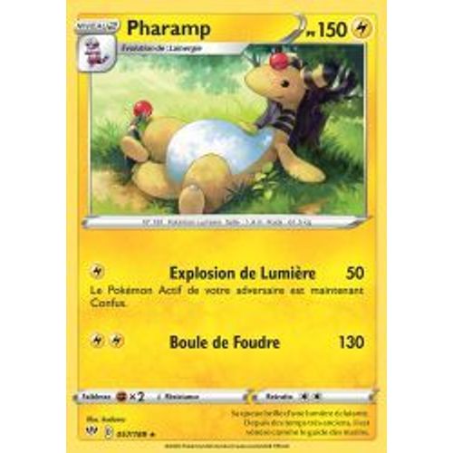 Carte Pokemon - Pharamp - 57/189 - Rare - Épée Et Bouclier 3 Ténèbres Embrasées