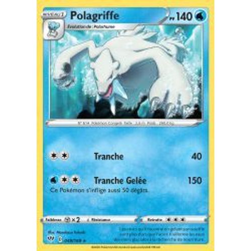 Carte Pokemon - Polagriffe - 49/189 - Rare - Épée Et Bouclier 3 Ténèbres Embrasées