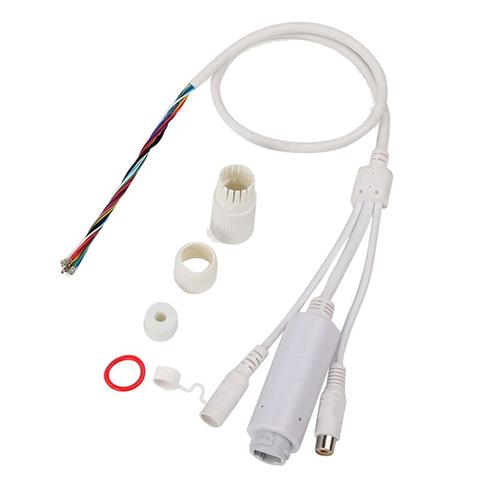 Câble adaptateur POE étanche, câble séparateur POE avec Audio 48V à 12V 1A, pour caméra IP