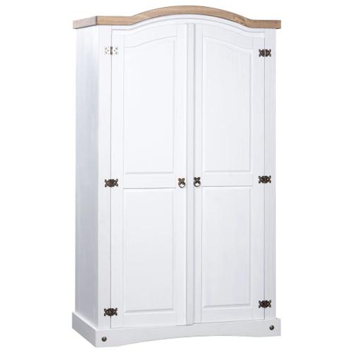 Garde-Robe Pin Mexicain Gamme Corona 2 Portes Blanc