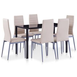 Ensemble De Salle À Manger 7 Pcs Cappuccino