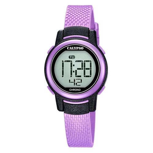 Calypso Montre Femme Digital Crush Chrono Résine Violet K5736/4