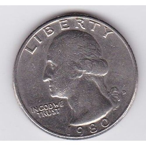 Etats-Unis Quarter Dollar 1980 Lettre D