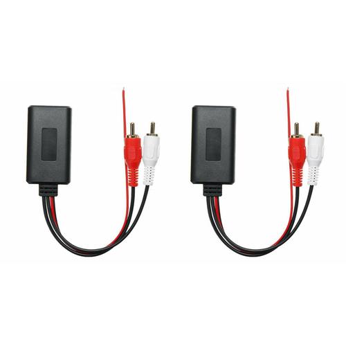 Adaptateur de musique sans fil Bluetooth Tech pour voiture, câble audio RCA AUX, interface universelle 2RCA, 5 V-12V, 2 pièces