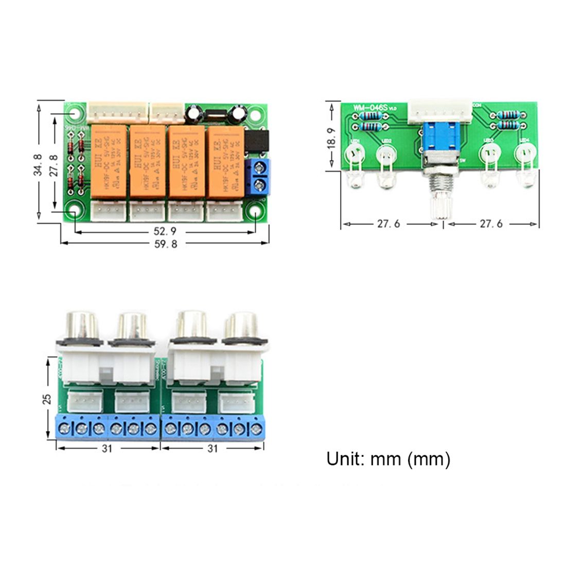 Slecteur de Signal d'entre Audio, relais  4 voies, commut... - 4