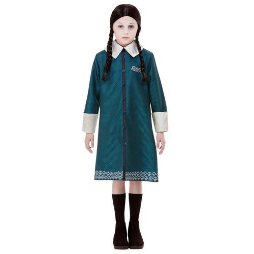 Déguisement Wednesday Famille Addams Fille - Taille: 7-9 Ans (130/143 Cm)