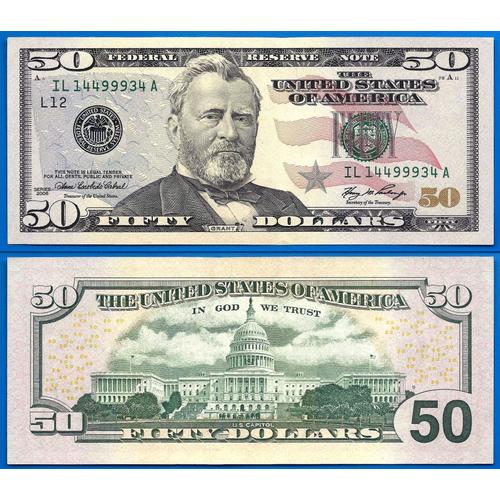 Usa 50 Dollars 2006 Mint San Francisco L12 Neuf Billet Etats Unis Dollar Grant