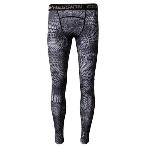 Pantalons Longs Collant De Compression Homme Sport Leggings Fitness - Gris Xxxl