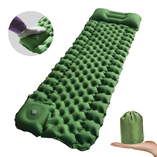 Matelas De Couchage De Camping Avec Oreiller, Matelas De Couchage Ultra Léger Avec Pompe, Matelas D'air Extérieur Imperméable Et Durable Mns