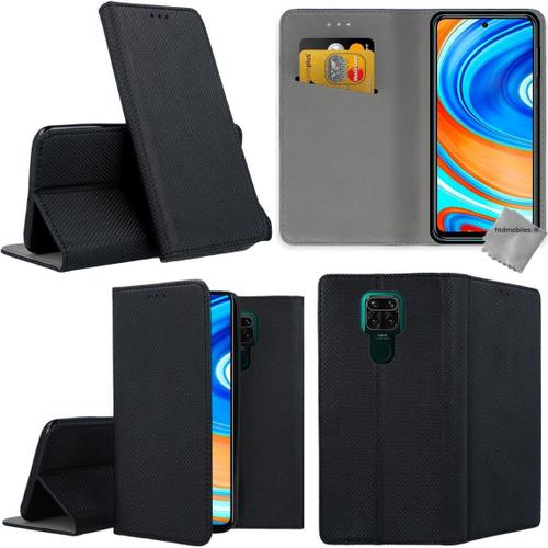 Housse Etui Coque Pochette Portefeuille Pour Xiaomi Redmi 9 + Film Ecran - Noir Magnet