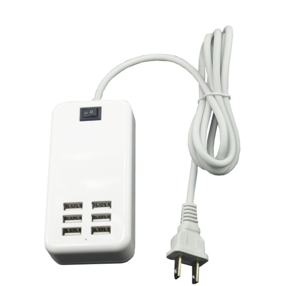 Chargeur Hub De Téléphone Avec 6 Ports Usb, Pipeline 10w, Prise Murale De Bureau, Extension De Charge, Adaptateur Secteur Pour Iphone, Prise Us