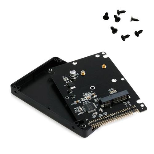 Adaptateur de disque dur SSD, carte de transfert MSATA à PATA, Port parallèle IDE, avec étui, 44 broches