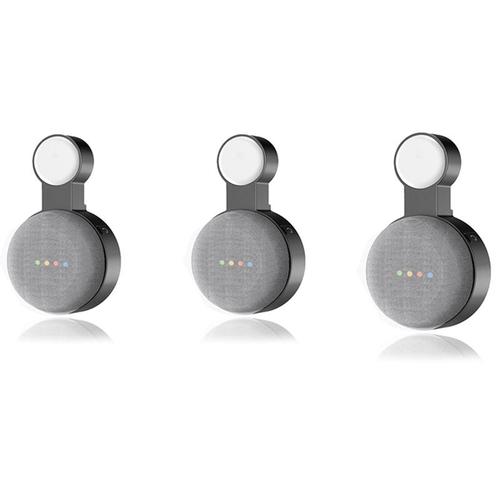 Support mural pour Google Audio, 3 pièces, pour Google Nest Mini, support de suspension de prise de deuxième génération, noir