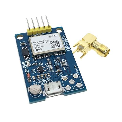 Module de positionnement de Satellite GPS NEO-7M avec Interface d'antenne SMA Compatible avec ard-uino STM32 C51 remplace NEO-6M