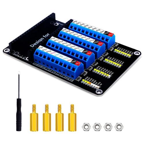 Terminal à vis 6 000, carte technique avec LED pour Raspberry Pi Pico