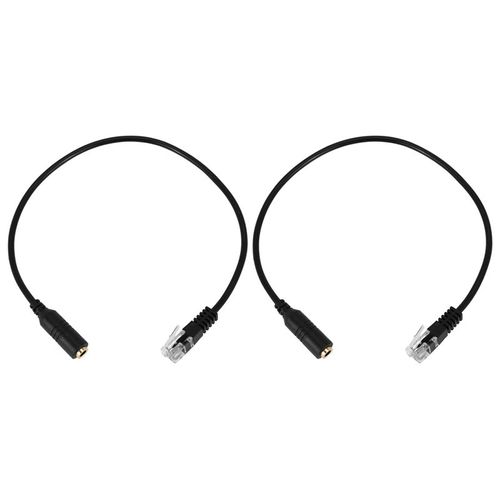 Câble adaptateur Jack vers RJ9, 2x3.5Mm, pour Iphone, casque vers téléphone de bureau