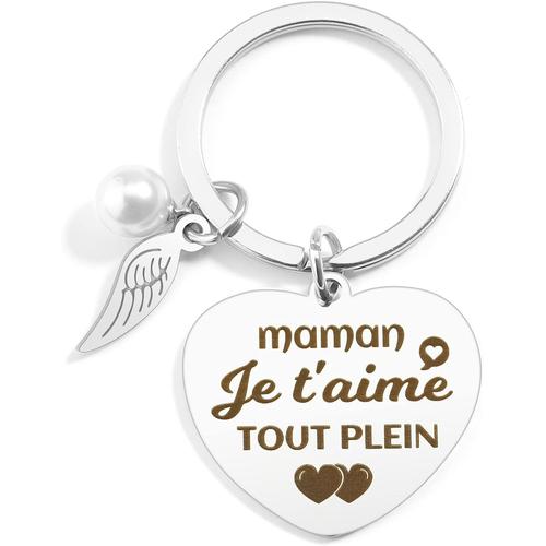 Porte Clef Personnalisé pour Maman,Cadeau Fête des Mères Saint Valentin Maman,Anniversaire Maman Idées Cadeaux Femme,Cadeau Merci Maman Noel Noël Cadeau Remerciement Fête des Mères Saint Valentin