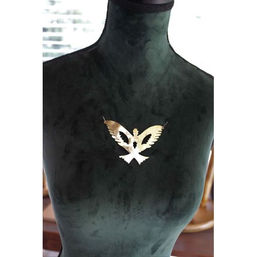 Pendentif Aigle En Métal Dorè,Laiton.