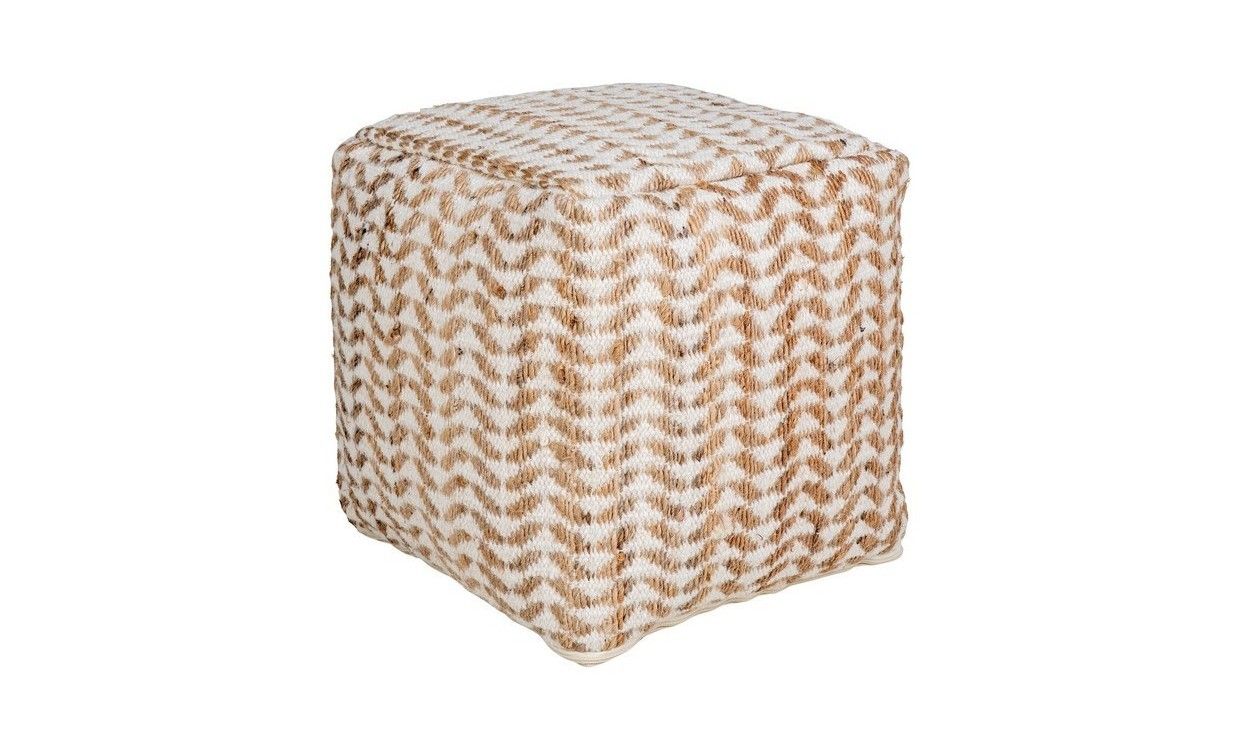 Pouf Vapi, Beige, 40x40x40 Cm