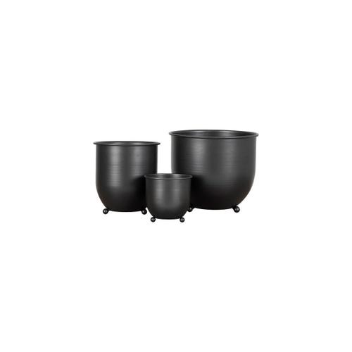 Lot De 3 Pots Par Plantes Nova, Noir, 19x19x1022 Cm