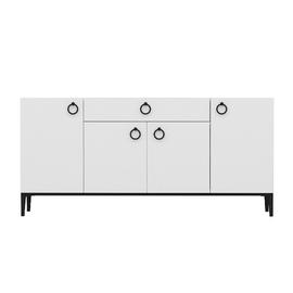 Buffet De Salon Gloria, Blanc, 160x42x75 Cm