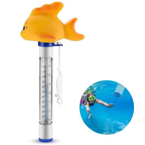 Thermomètre Flottant de Piscine, Pool Thermomètre avec Corde, Mignon Thermomètre Utilisé Intérieur et Extérieur pour Température de l'eau pour Piscines Spa Bain Jacuzzi Aquariums (Type 1)