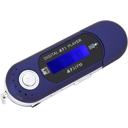 MP3, Lecteur de Musique Portable MP3 USB USB Sony MP 3 Radio-réveil Bluetooth Carte Mémoire Vocale Argent Oth Lecteur CD avec écran LCD Radio FM (Bleu)