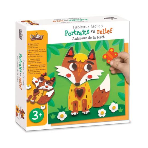 Coffret Creatif Portrait En Relief - Animaux De La Foret