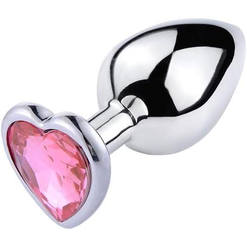 Plug Anal En Acier Inoxydable Butt Plug Avec Crystal Sey Toys (Rose Petit)