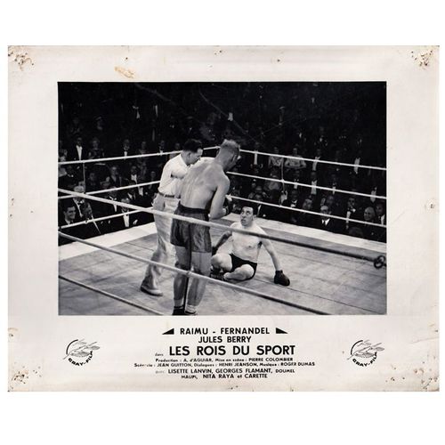 Les Rois Du Sport - Photo D'exploitation Cinématographique Cartonnée - Format 24x30 Cm - De Pierre Colombier Avec Fernandel, Raimu, Jules Berry, Lisette Lanvin, Marcel Maupi - 1937 #