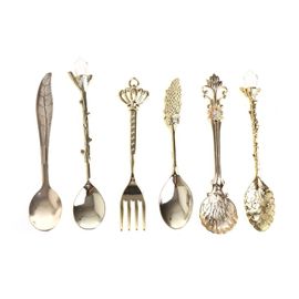 Cuillère À Café De Style Royal Vintage 6x, Fourchette À Glace, Cuillère À Dessert, Couverts